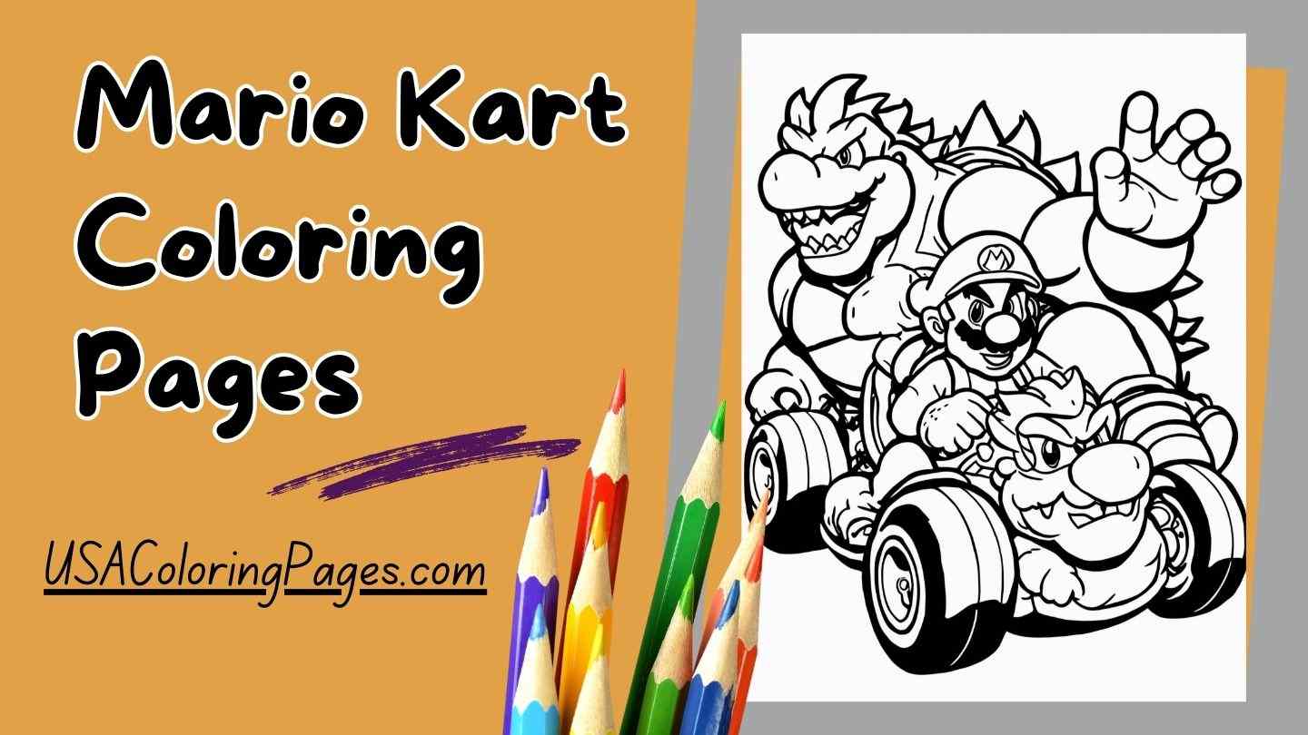 Mario Kart Coloring Pages (Free PDF)