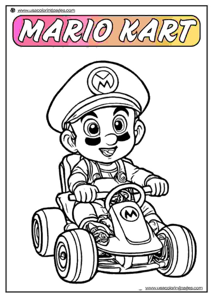 Mario Kart Coloring page Baby mario | January 14, 2025 Mario Kart Coloring page Baby mario | 33 Mario Kart Coloring Pages (Free PDF Download)