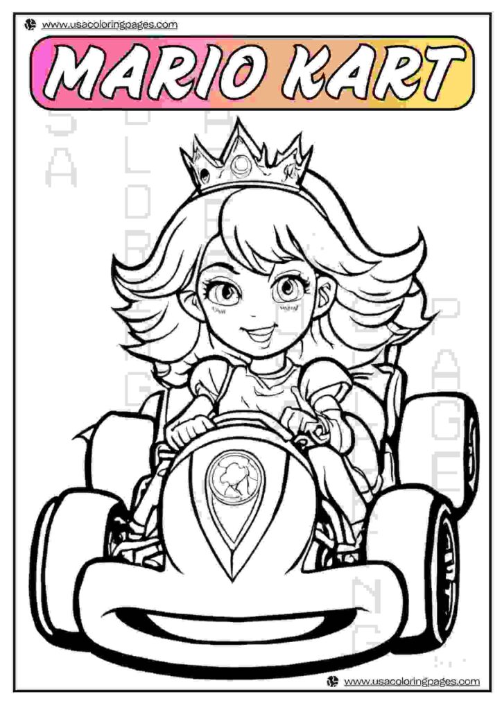 Mario Kart Coloring page Princes Ready | January 14, 2025 Mario Kart Coloring page Princes Ready | 33 Mario Kart Coloring Pages (Free PDF Download)