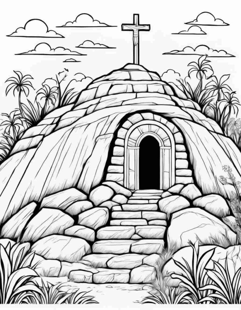 Alone Tomb Easter Sunday | April 20, 2025 Alone Tomb Easter Sunday | 40+ 🌅 Easter Sunday Coloring Pages - Free Easter Printable PDF