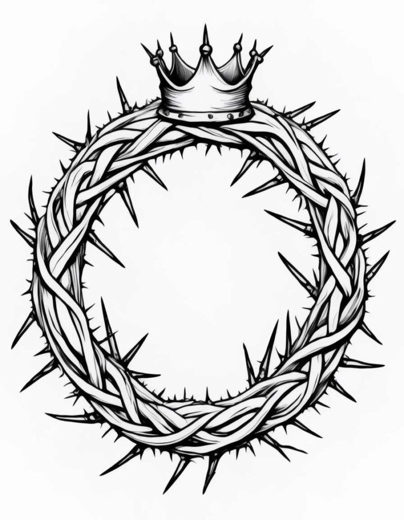 Crown of thorns 2 | April 16, 2025 Crown of thorns 2 | 40+ 🕊️ Good Friday Coloring Pages - Free Printable PDF