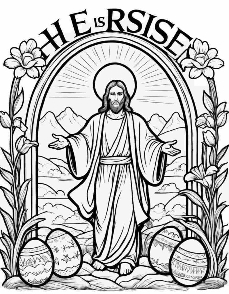 He is Risen Easter Sunday | April 20, 2025 He is Risen Easter Sunday | 40+ 🌅 Easter Sunday Coloring Pages - Free Easter Printable PDF