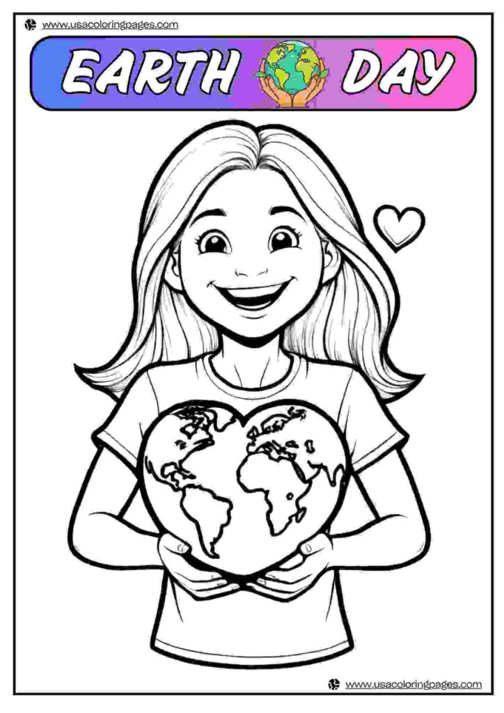 I love Earth Earth Day Linearts | April 21, 2025 I love Earth Earth Day Linearts | 30+π Earth Day Coloring Pages β Earth Day Lineart Printable PDF