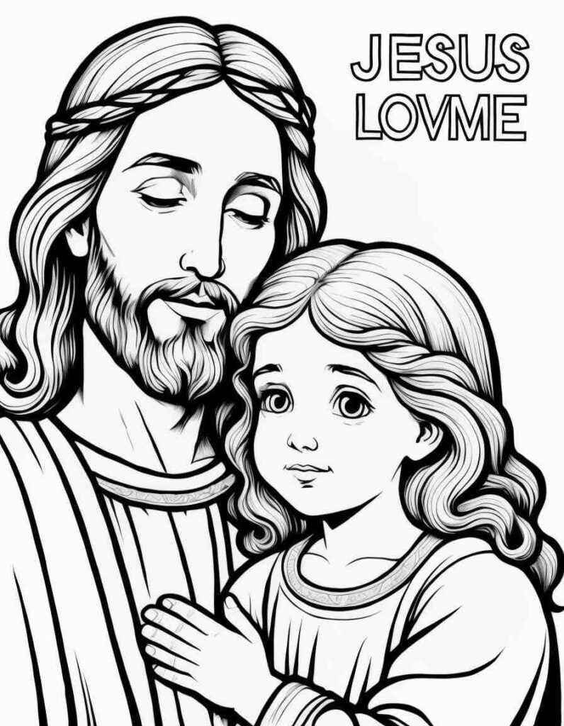Jesus Love Me | April 8, 2025 Jesus Love Me | 70+🕊️Jesus Coloring Pages PDF - Jesus Printable PDF