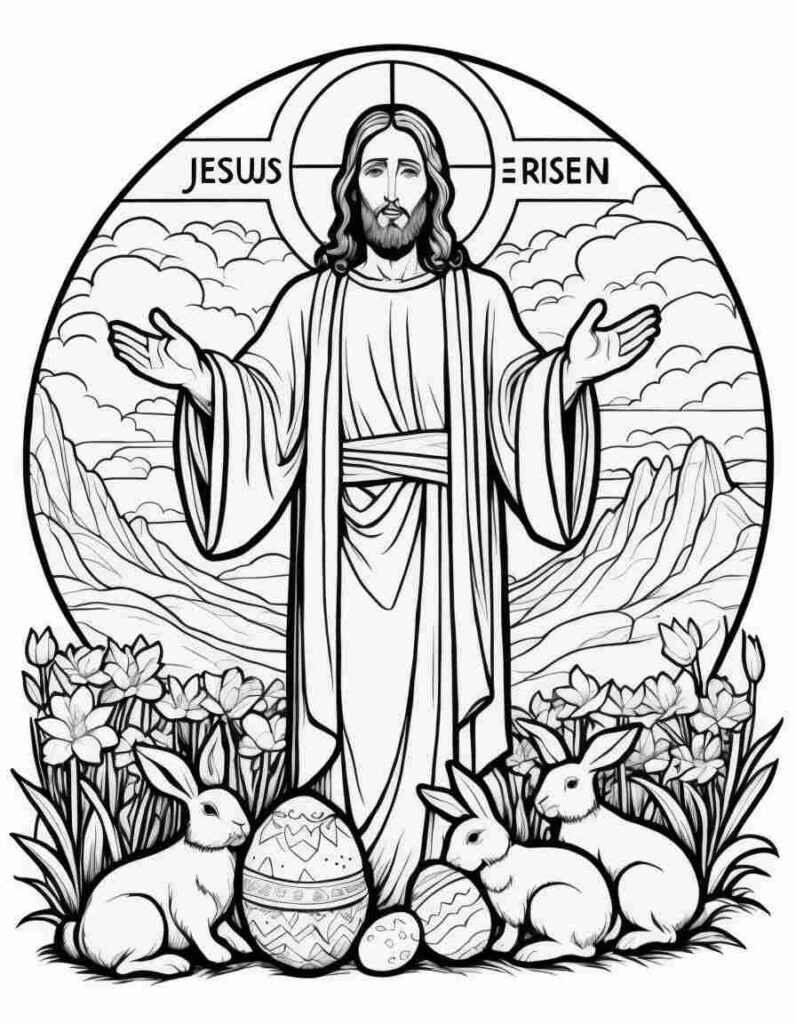 Jesus is Rising Easter Sunday | April 20, 2025 Jesus is Rising Easter Sunday | 40+ 🌅 Easter Sunday Coloring Pages - Free Easter Printable PDF