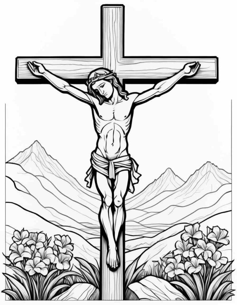 Jesus on the cross | April 16, 2025 Jesus on the cross | 40+ 🕊️ Good Friday Coloring Pages - Free Printable PDF