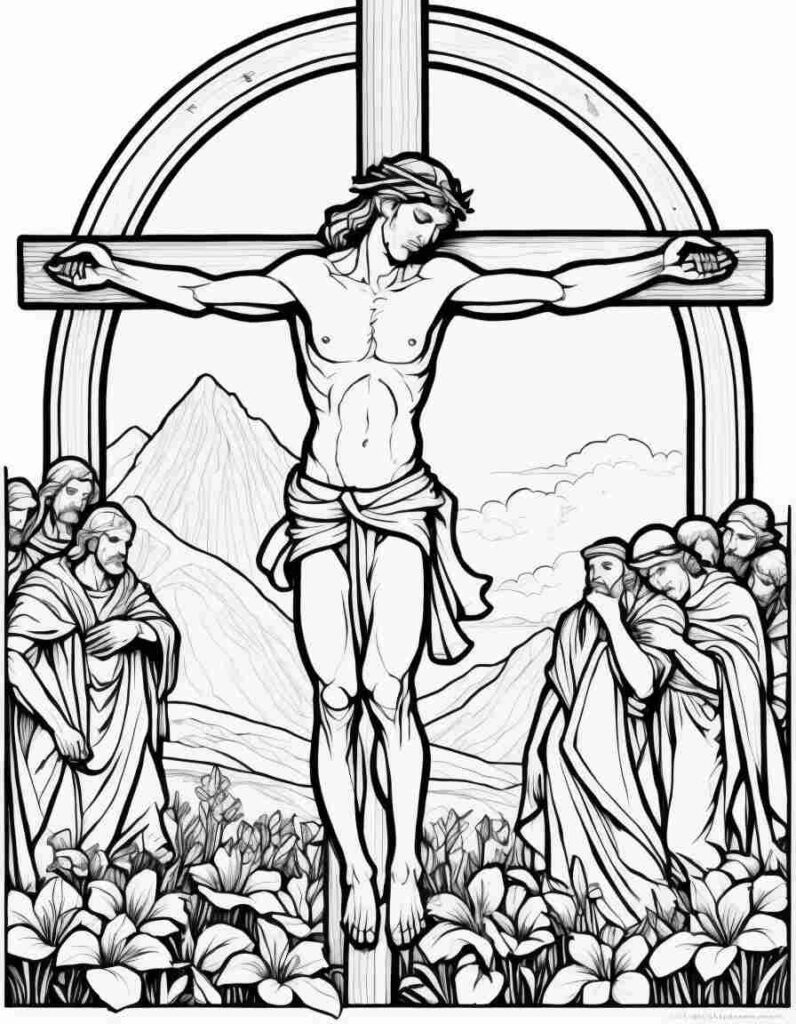 Jesus on the cross1 | April 16, 2025 Jesus on the cross1 | 40+ 🕊️ Good Friday Coloring Pages - Free Printable PDF