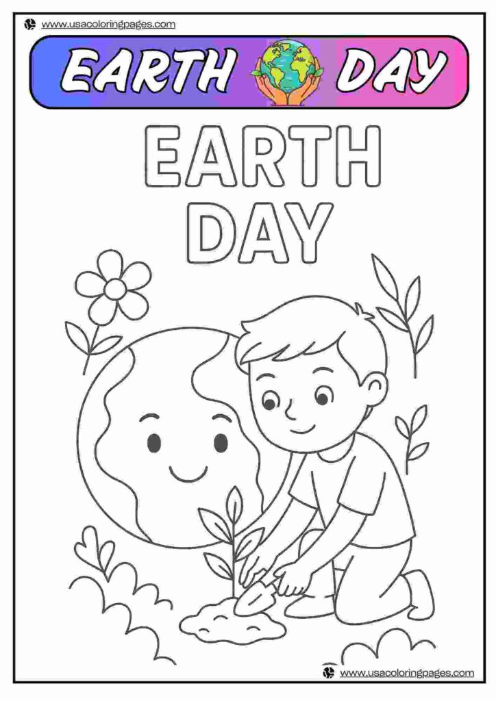 Plant Trees Earth Day Earth Day Linearts | April 21, 2025 Plant Trees Earth Day Earth Day Linearts | 30+π Earth Day Coloring Pages β Earth Day Lineart Printable PDF