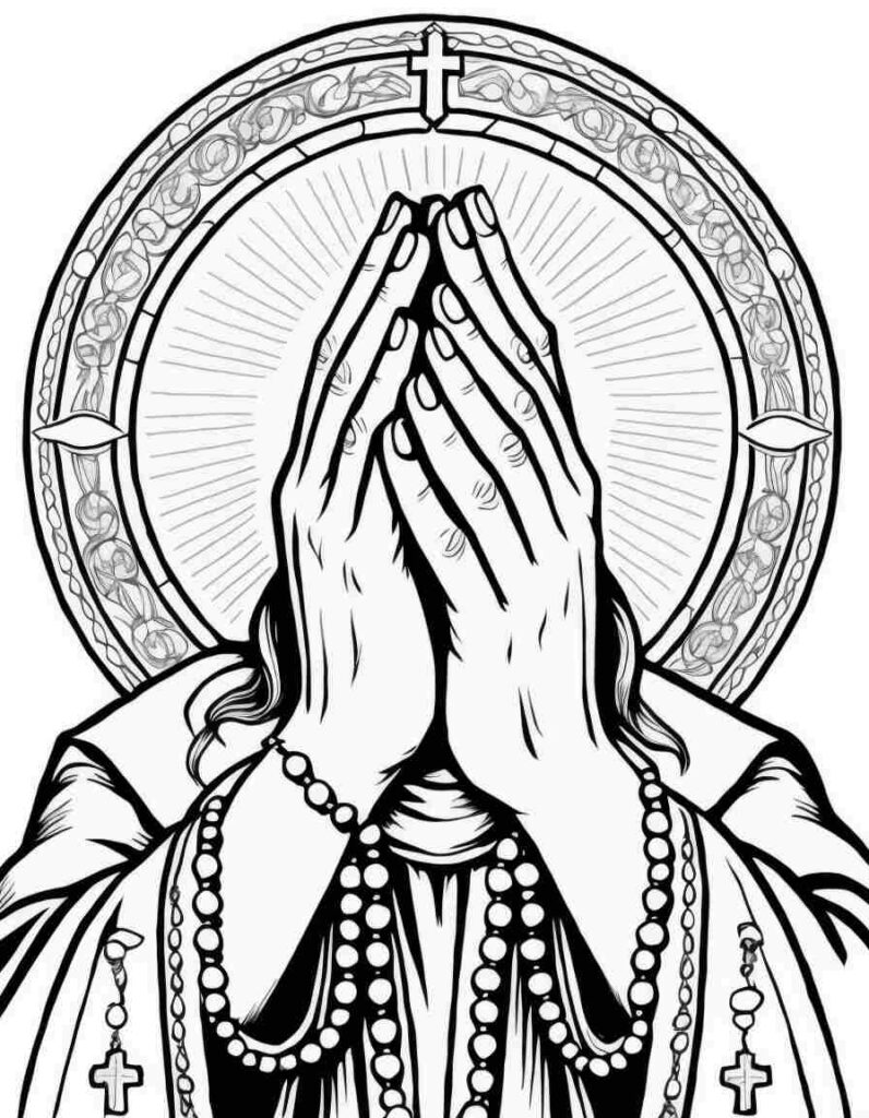 Praying hands 1 | April 16, 2025 Praying hands 1 | 40+ 🕊️ Good Friday Coloring Pages - Free Printable PDF