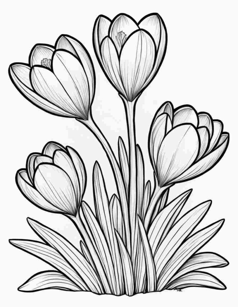 Spring Flowers Coloring Pages 3 | April 25, 2025 Spring Flowers Coloring Pages 3 | 100+🌼Flower Coloring Pages – Spring Lineart Printable PDF