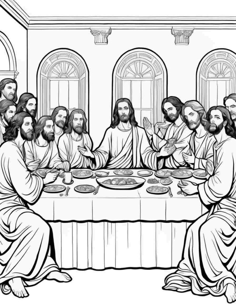 The Last Supper 1 | April 16, 2025 The Last Supper 1 | 40+ 🕊️ Good Friday Coloring Pages - Free Printable PDF