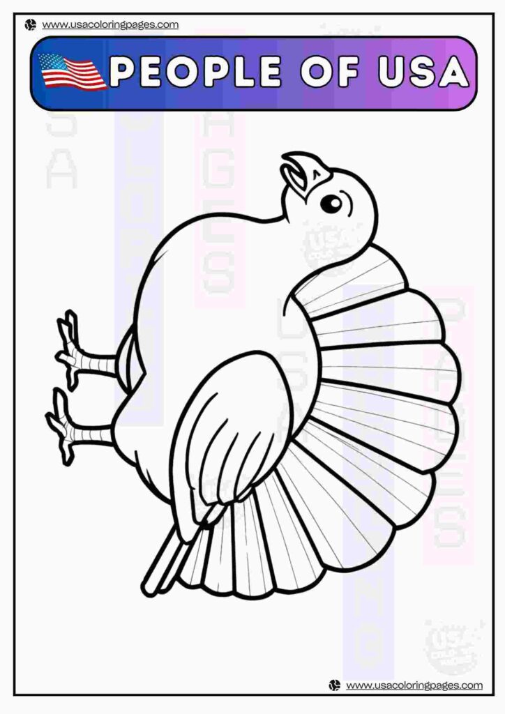 Turkey Thanks giving | April 30, 2025 Turkey Thanks giving | ๐บ๐ธ USA Coloring Pages โ USA Lineart Printable PDF